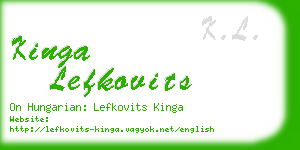 kinga lefkovits business card